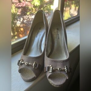 Ladies peep toe wedges